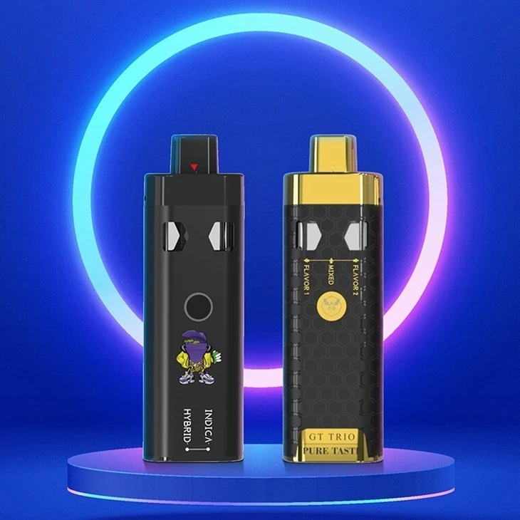 LA CBD Vaporizer Hot Selling 1ml+1ml 2G Dual Chamber Vapor Distillate Disposable Vape Pen